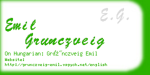 emil grunczveig business card